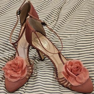 Sarah Jessica Parker SJP Pink Flower Heels